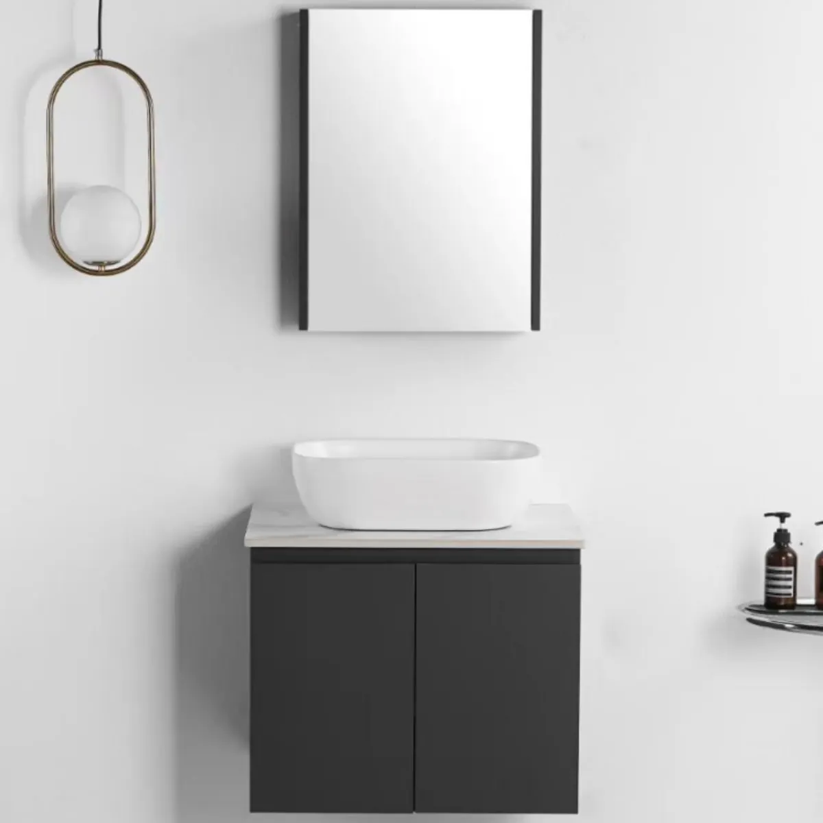 Vasile PVC Cabinet with Countertop 700mm